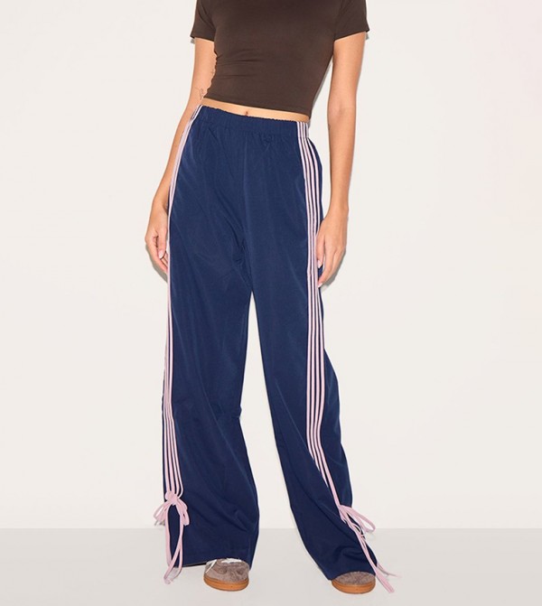 Elastic Waist Bow Detail Track Pants