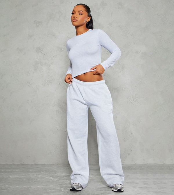 Embossed Studio Archives Wide Leg Sweatpants