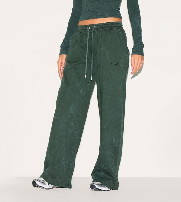 Forest Washed Low Rise Oversized Wide Leg Sweatpants