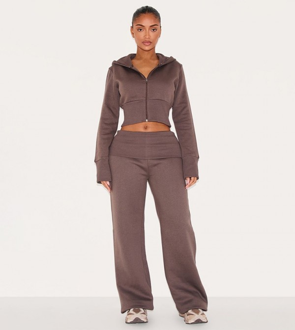Shape Foldover Waist Flared Sweatpants