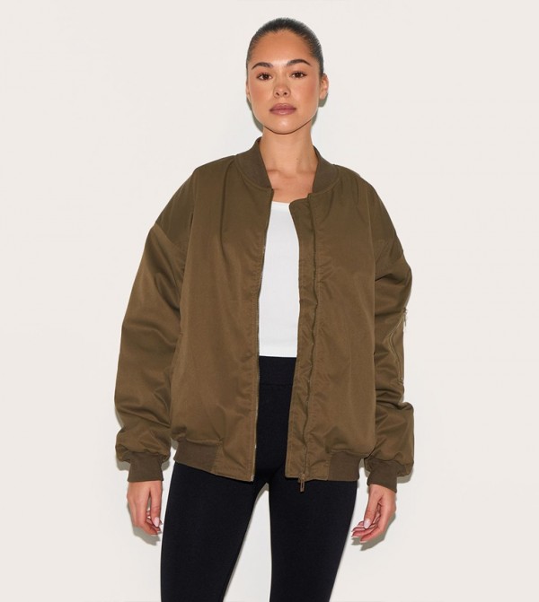 Classic Oversized Bomber Jacket