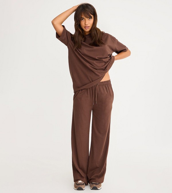 Drawstring Waist Low Rise Pants