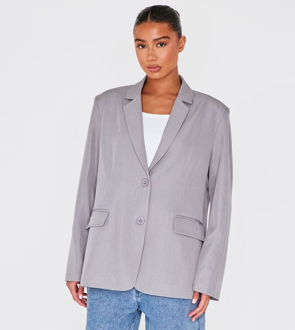 Seam Detail Structured Oversized Blazer