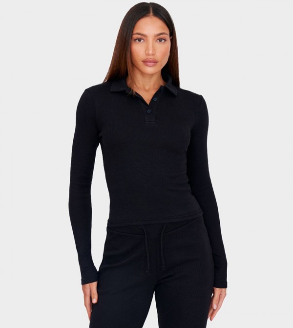 Tall Long Sleeves Ribbed Top