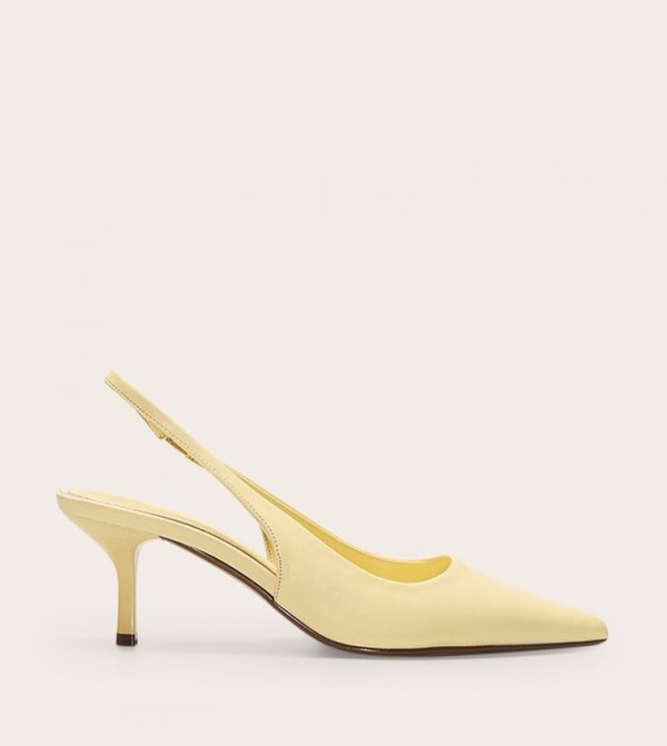 PU Pointed Toe Slingback Pumps