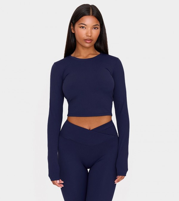 Ultimate Sculpt Long Sleeves Crop Active Top