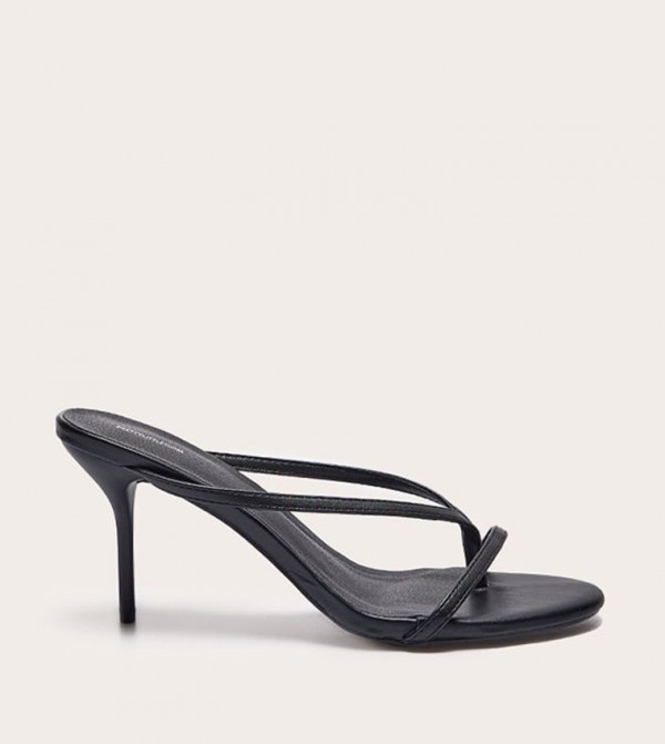 Round Toe Thong High Stiletto Heeled Sandals