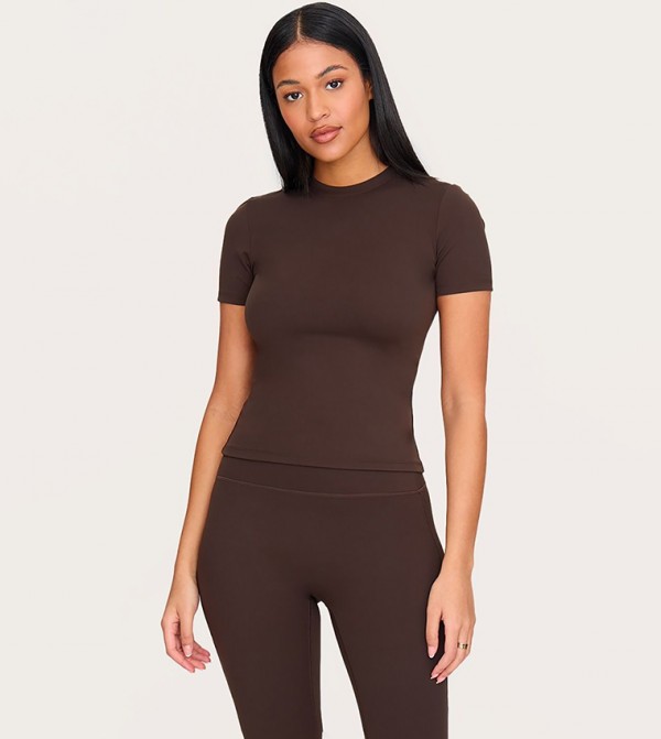 Tall Longline Sculpt Short Sleeves Active Top