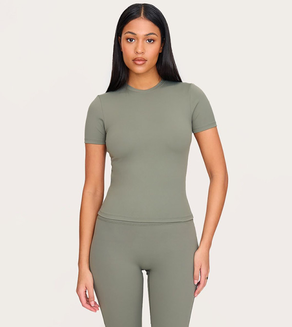 Tall Sculpt Longline Short Sleeves Active Top