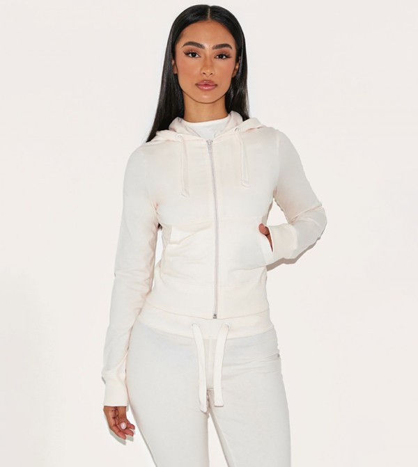 Petite Zip-Through Fitted Track Top