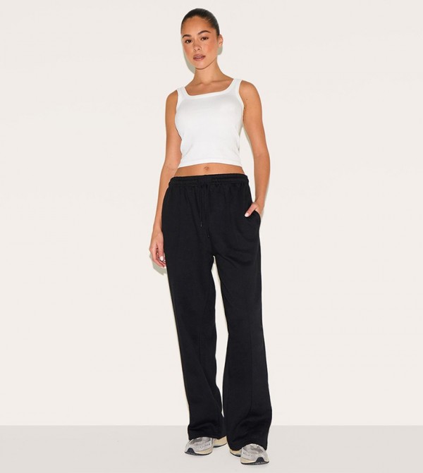 Seam Detail Wide Leg Sweatpants