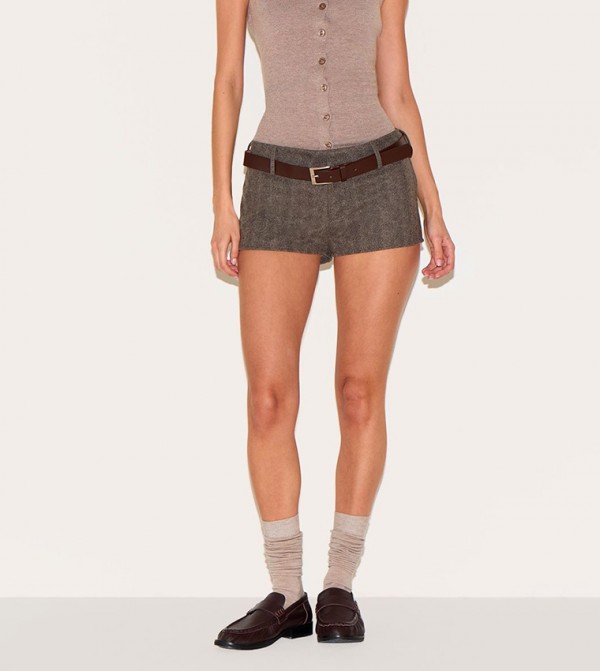 Striped Woven Mini Shorts