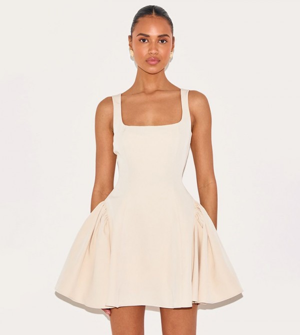 Square Neck Shift Mini Dress