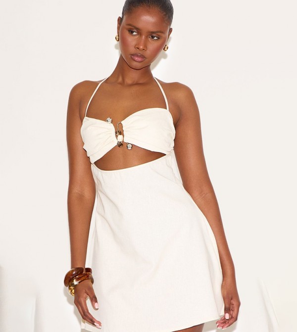 Trim Detail Shift Mini Dress