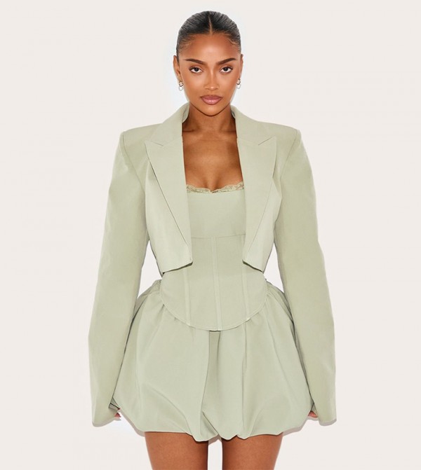 Shape Long Sleeves Crop Blazer
