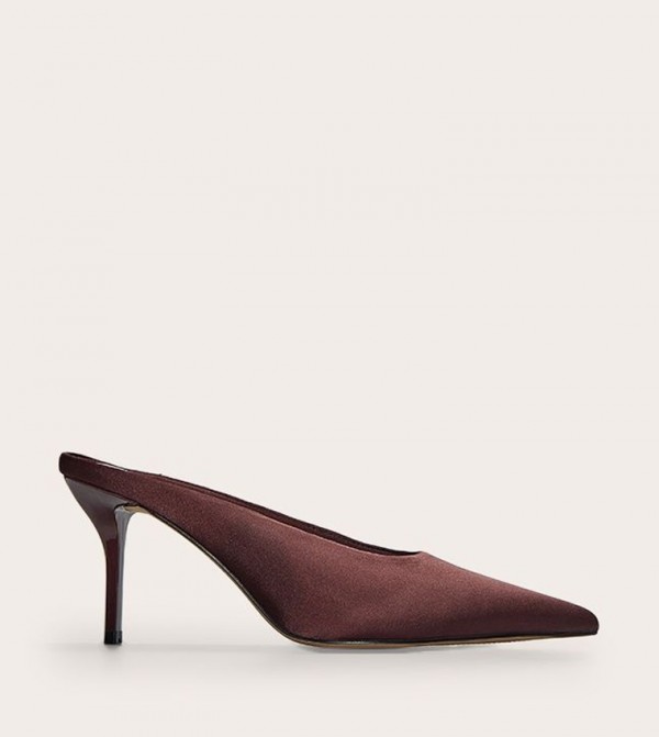 Satin Pointed Toe Heel Pumps