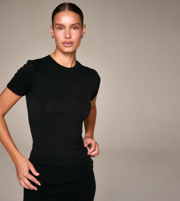 Soft Cotton Short Sleeves Crop Top