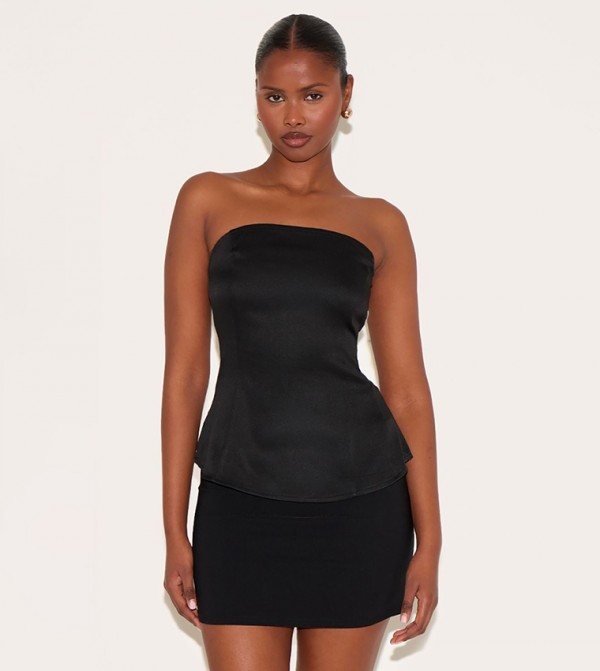 Solid PeStrapless Top