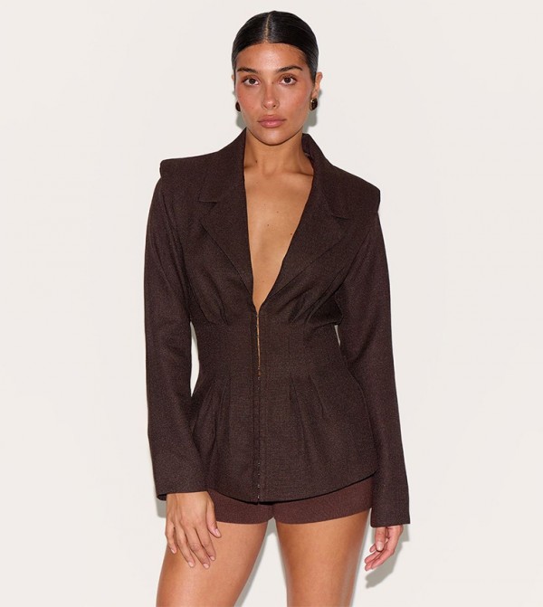 Petite Cinched Waist Blazer