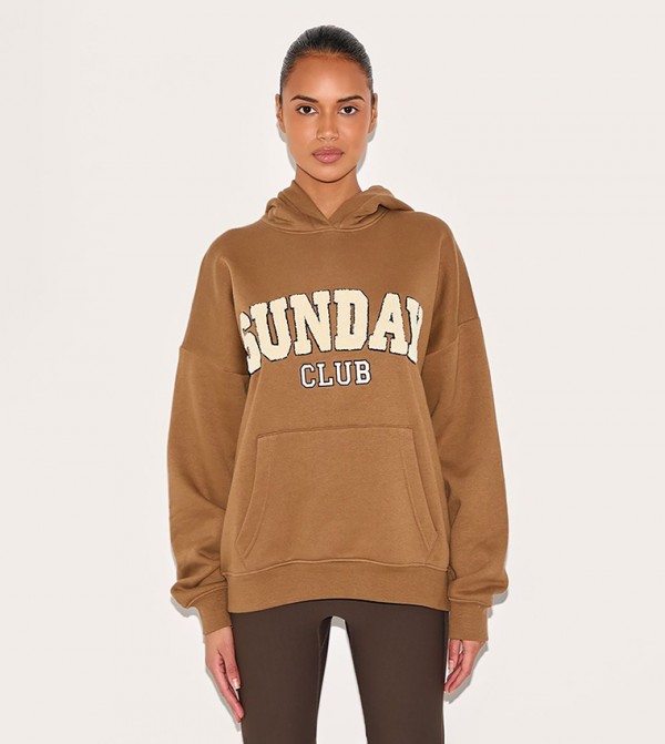 Sunday Borg Appliqued Oversized Hoodie