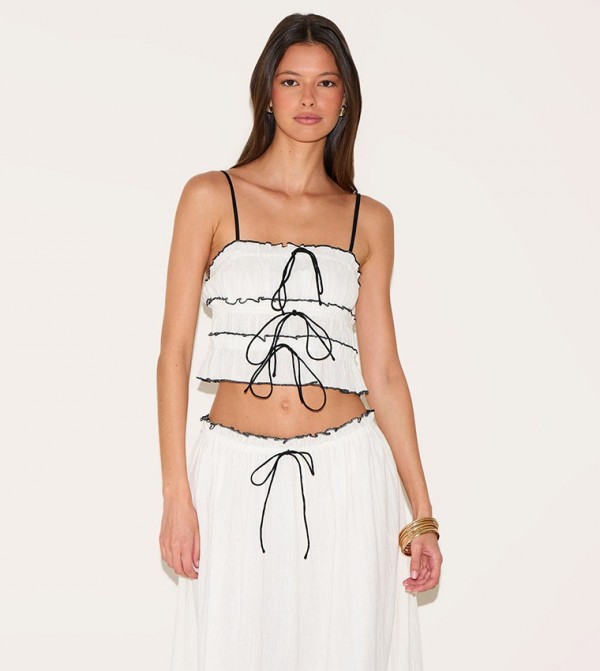 Contrast Bow Detail Cami Top