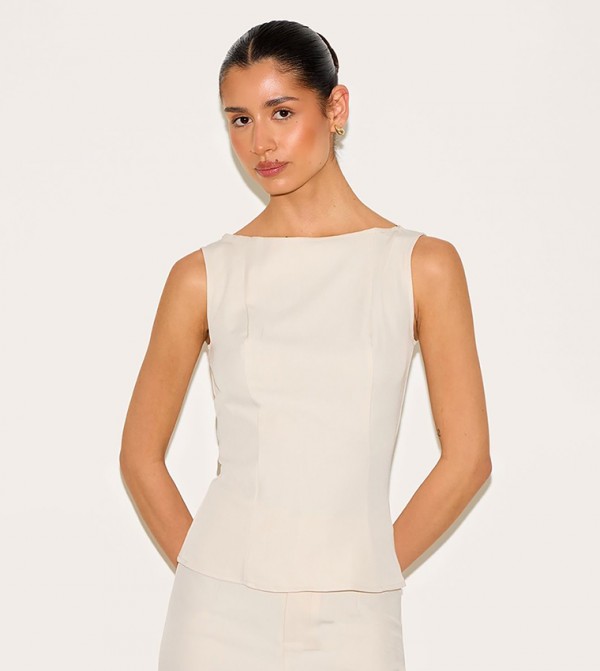 Tall Cinched Sleeveless Top