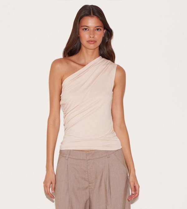 Soft Asymmetric One Shoulder Top