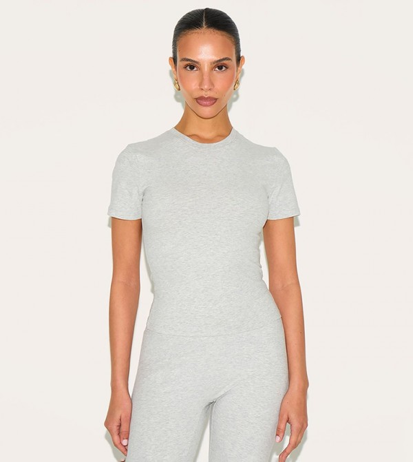 Petite Sculpt Longline Short Sleeves Active Top