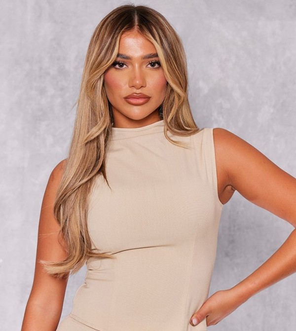 Solid High Neck Crop Top