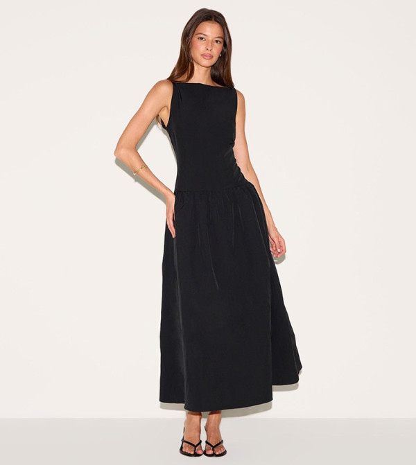 فستان ميداكسي بخصر منسدل 