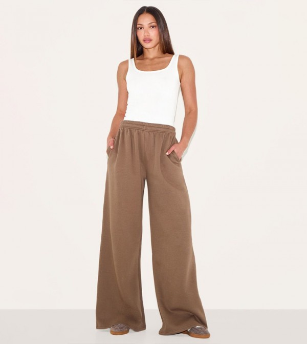 Tall Elastic Waist Wide Leg Sweatpants