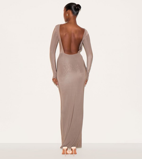 Double Layer Back Maxi Dress