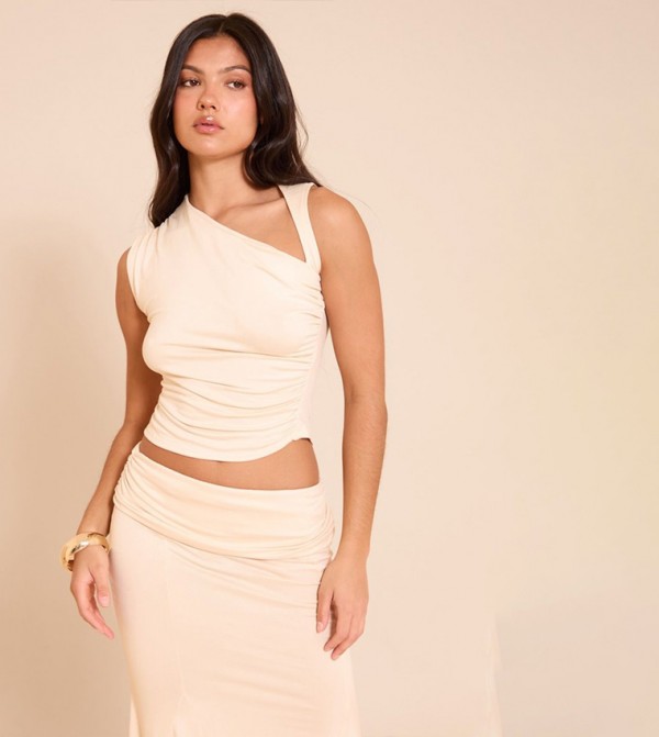 Ruched Front Crop Top