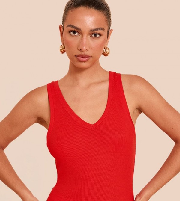 Soft Ribbed V-Neck Cami Top