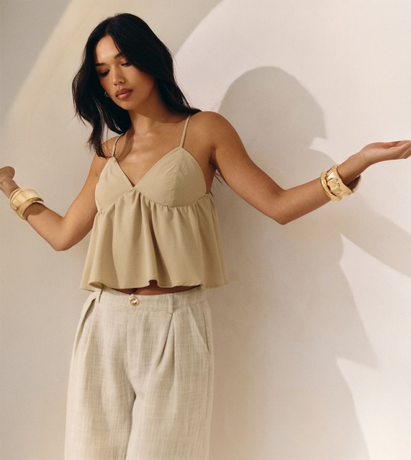 Solid Strappy Top