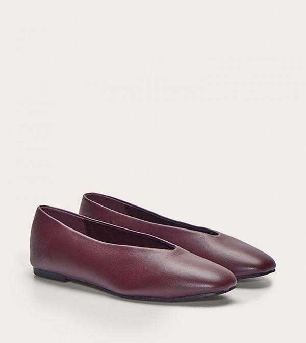 Soft PU Round Toe Ballerinas