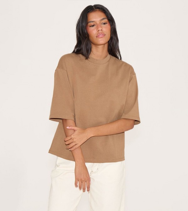 Solid Short Sleeves Oversized T-Shirt