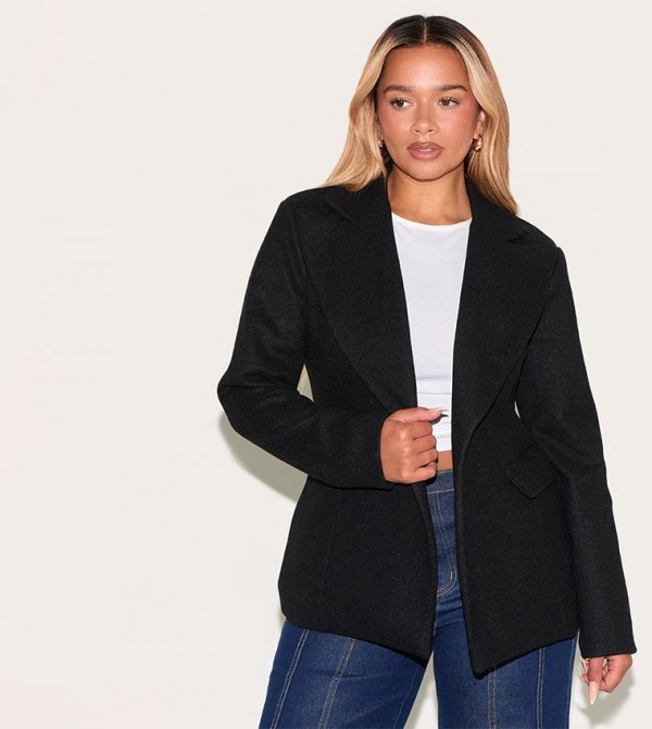Shape Wool Look Cinched Waist Blazer