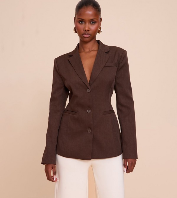 Cinched Back Single Breasted Blazer