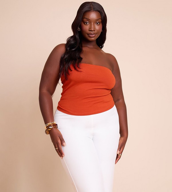 Curve Solid Soft Bandeau Top