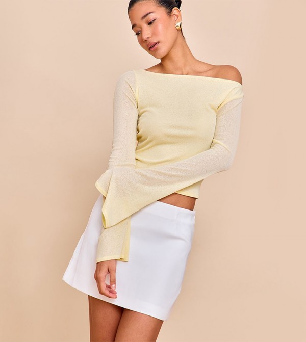 Solid A-Line Mini Skirt