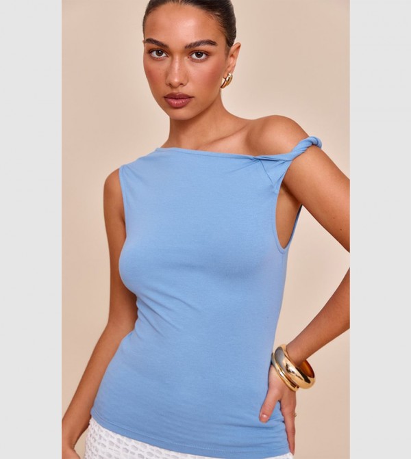 Soft Twist Detail Sleeveless Top