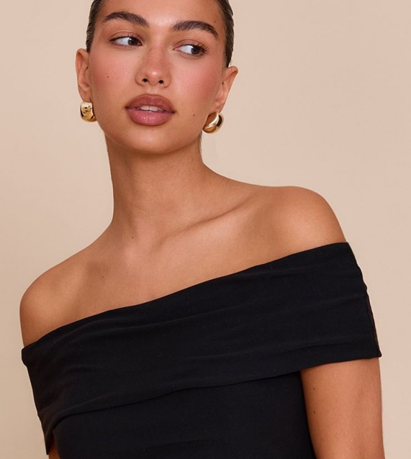 Soft Touch Bardot Crop Top