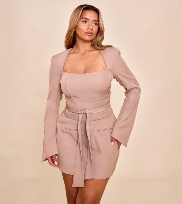 Shape Sweetheart Belted Mini Dress