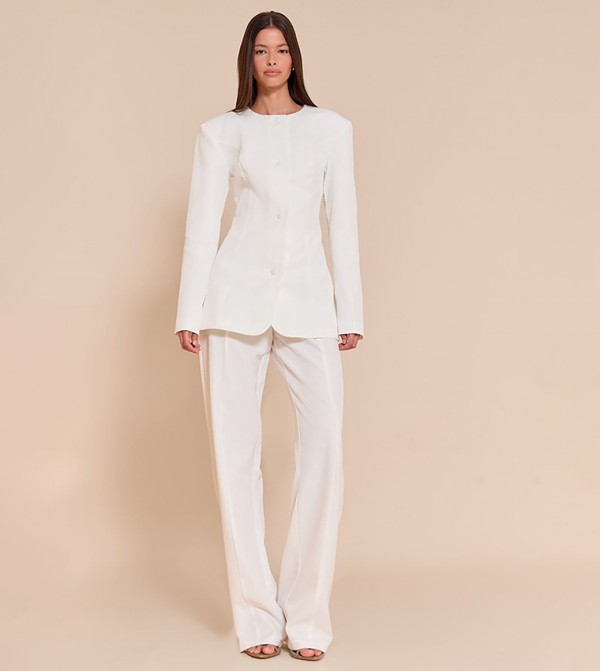 Split Hem Wide Leg Trousers
