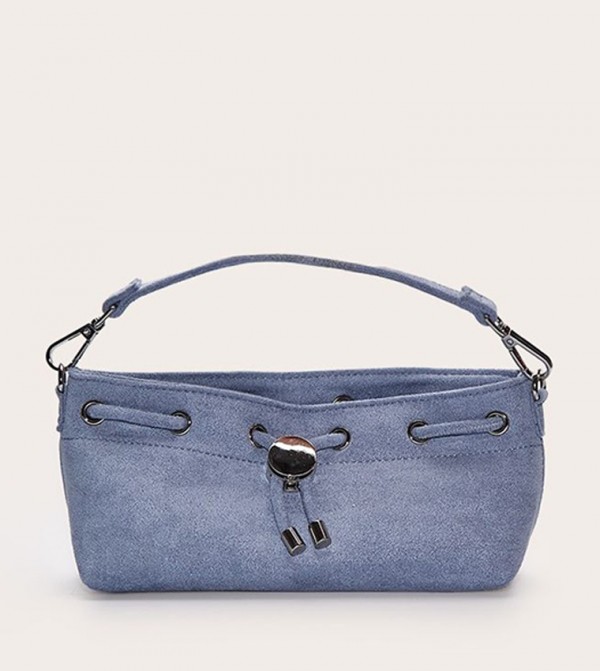 Faux Suede Drawstring Mini Bag