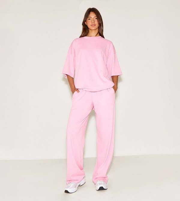 Mid Rise Wide Leg Trousers