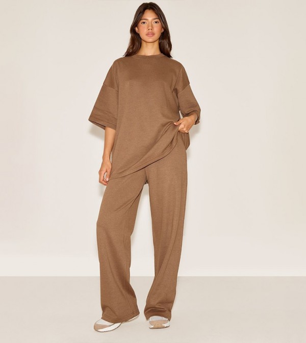 Mid Rise Wide Leg Trousers