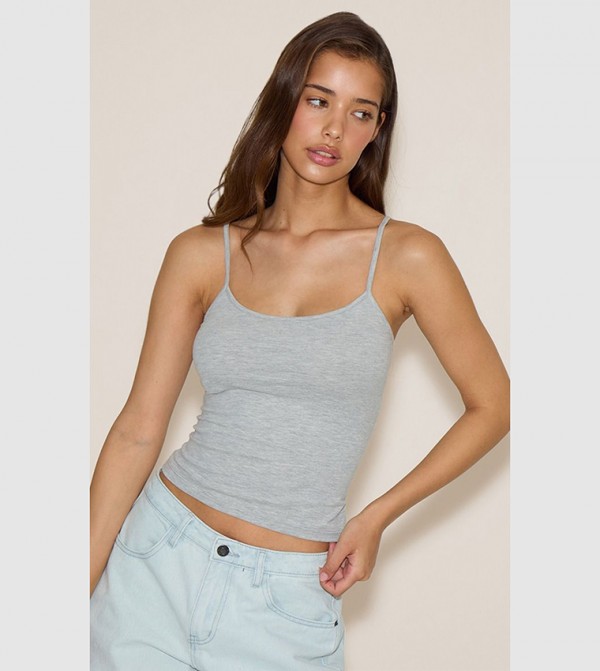 Soft Cotton Scoop Neck Cami Top