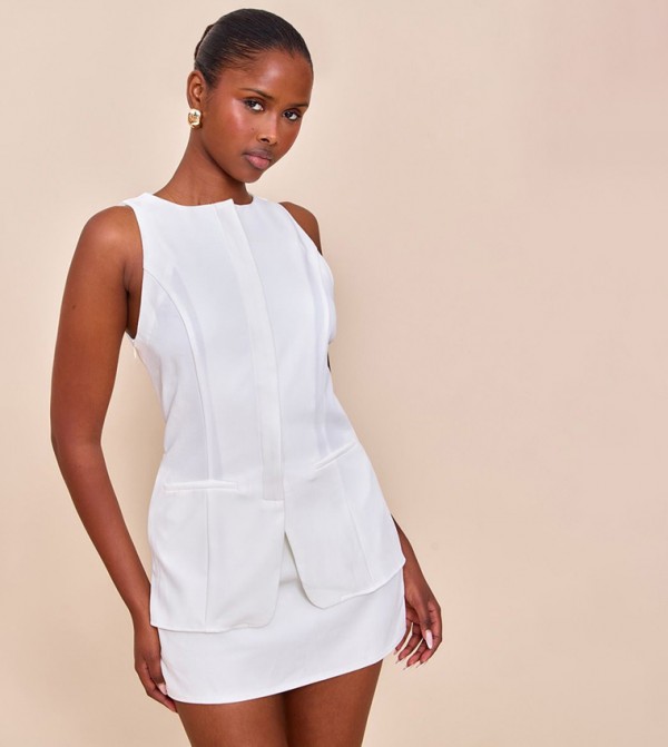 Tailored Woven Sleeveless Playsuit